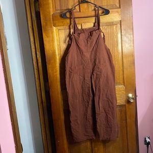 Brown Overalls With Pockets in the Front Size S